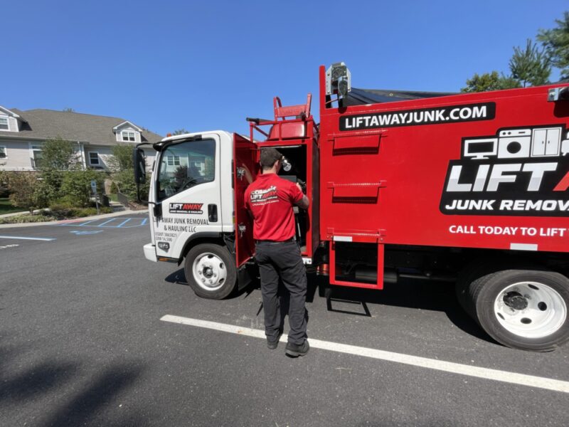 A Lift Away pro performing junk removal services